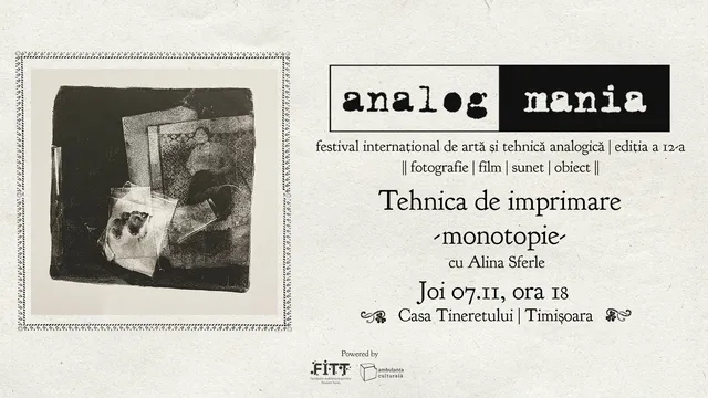 Monotipie - Tehnică de imprimare | cu Alina Sferle | Analog Mania