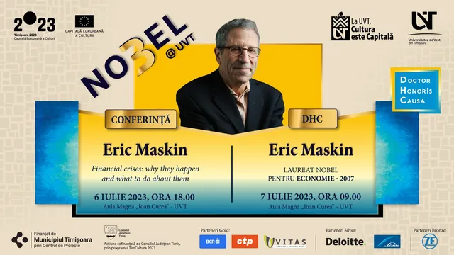 Eric Maskin, laureat al Premiului Nobel pentru Economie, la UVT