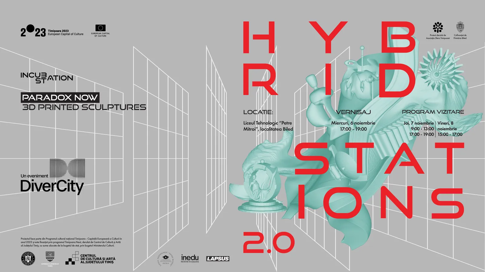 Expoziția HYBRID STATIONS 2.0 :: PARADOX NOW 3D PRINTED SCULPTURES