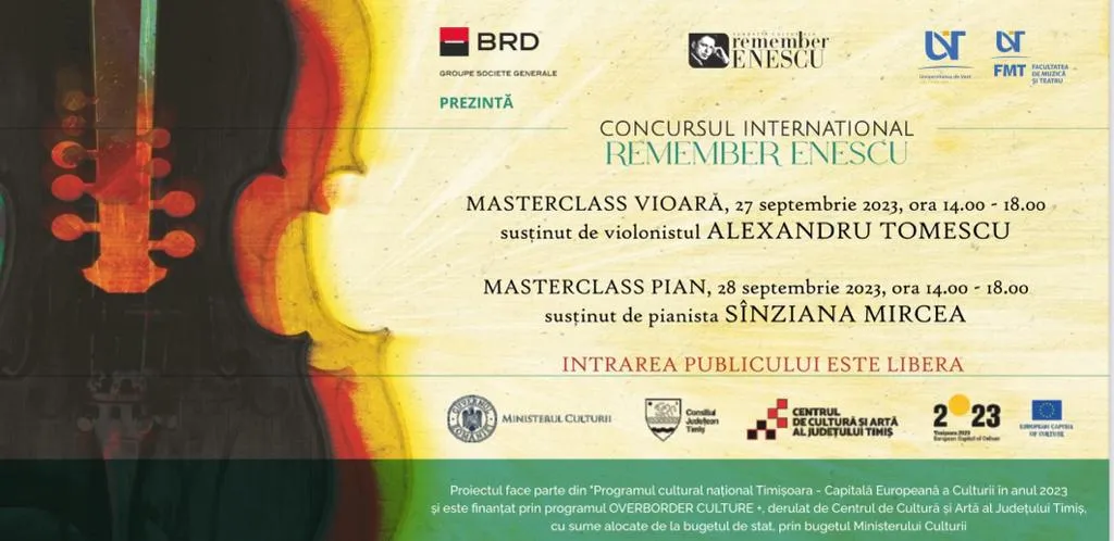 REMEMBER ENESCU | Masterclass Vioară – susținut de violonistul Alexandru Tomescu