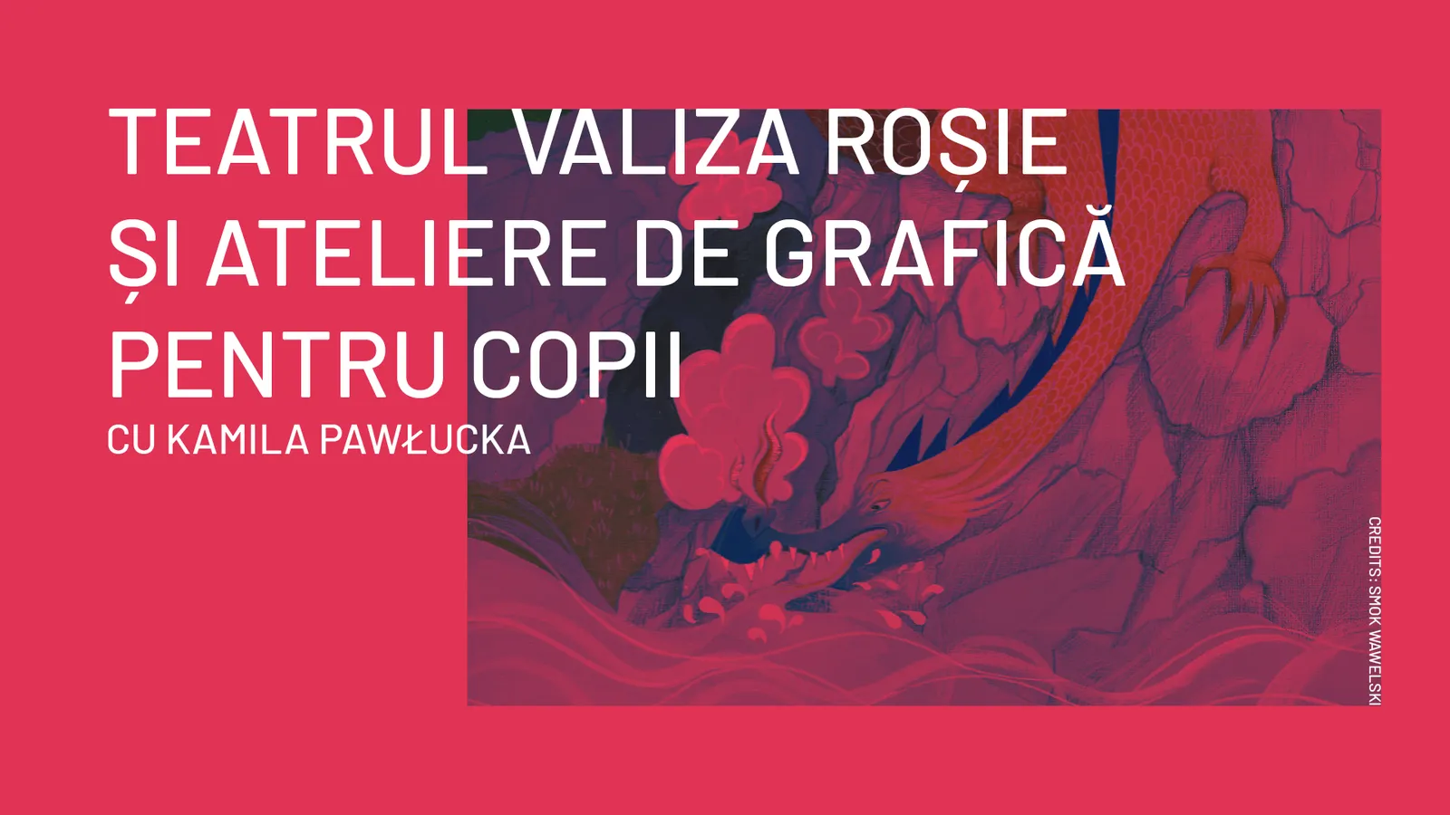 Teatrul valiza roșie și atelier de grafică pentru copii