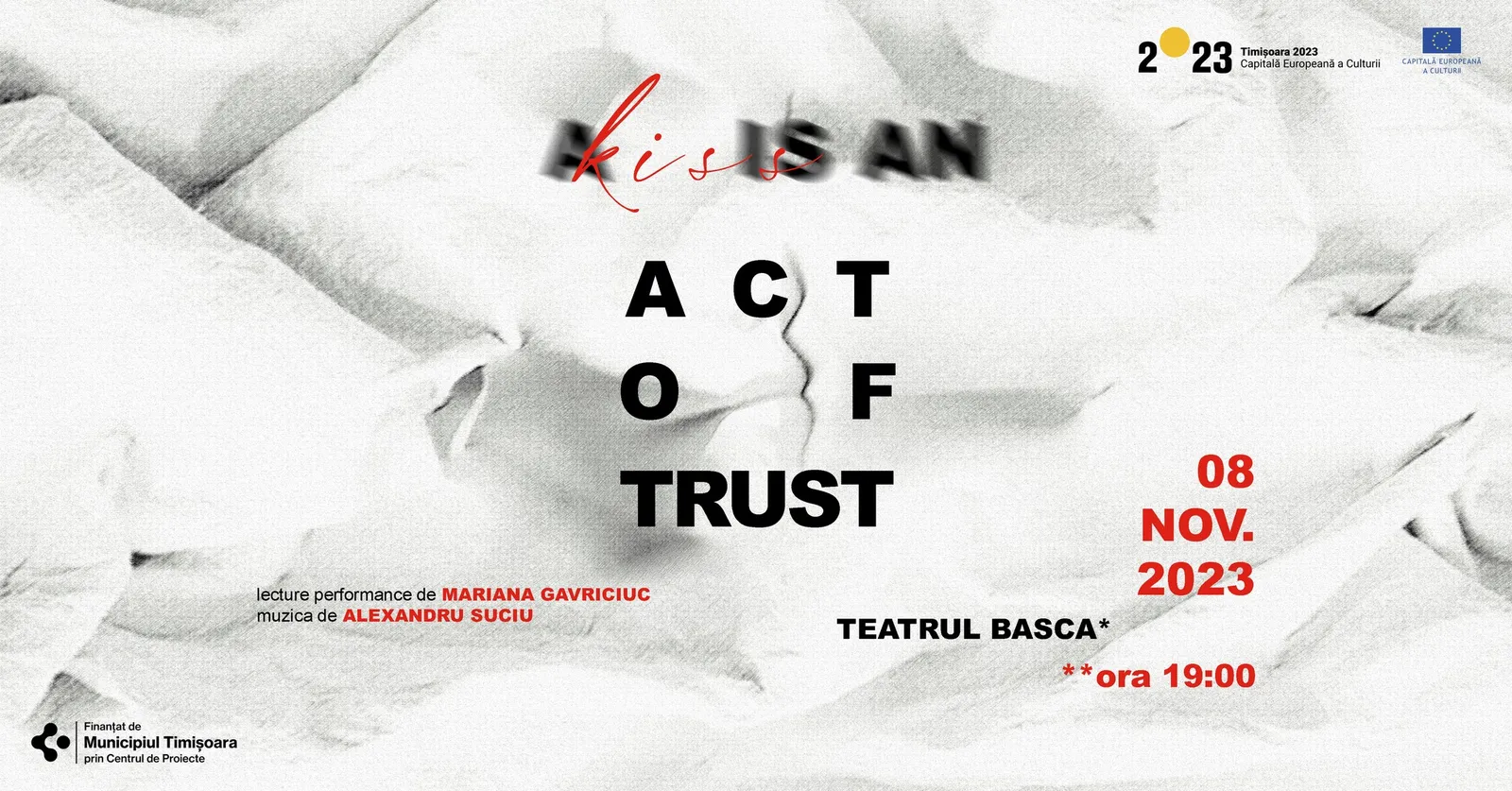 A kiss is an act of trust // Lecture performance de Mariana Gavriciuc