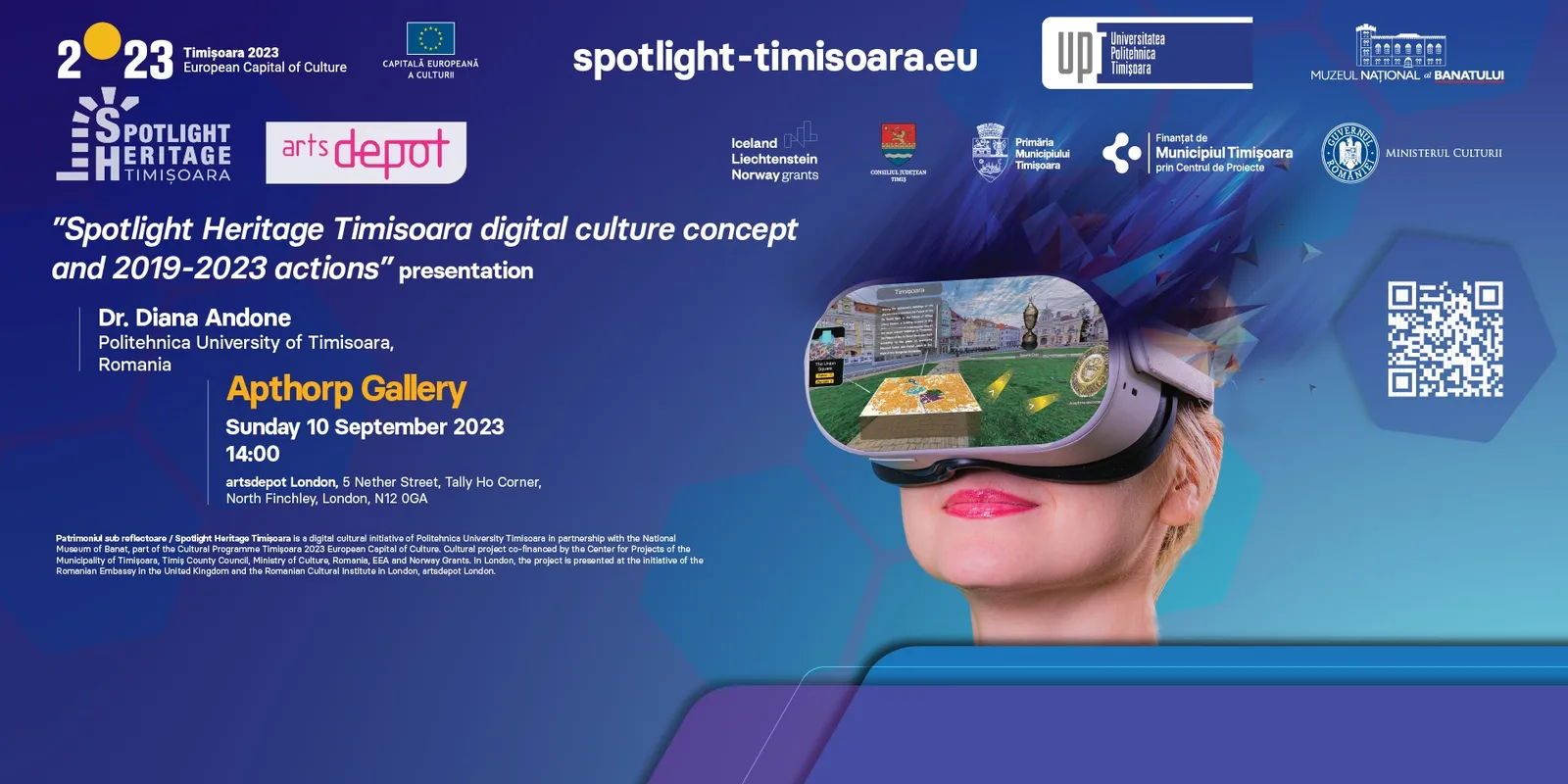 „Spotlight Heritage Timisoara digital culture concept and 2019-2023 actions” - artsdepot London