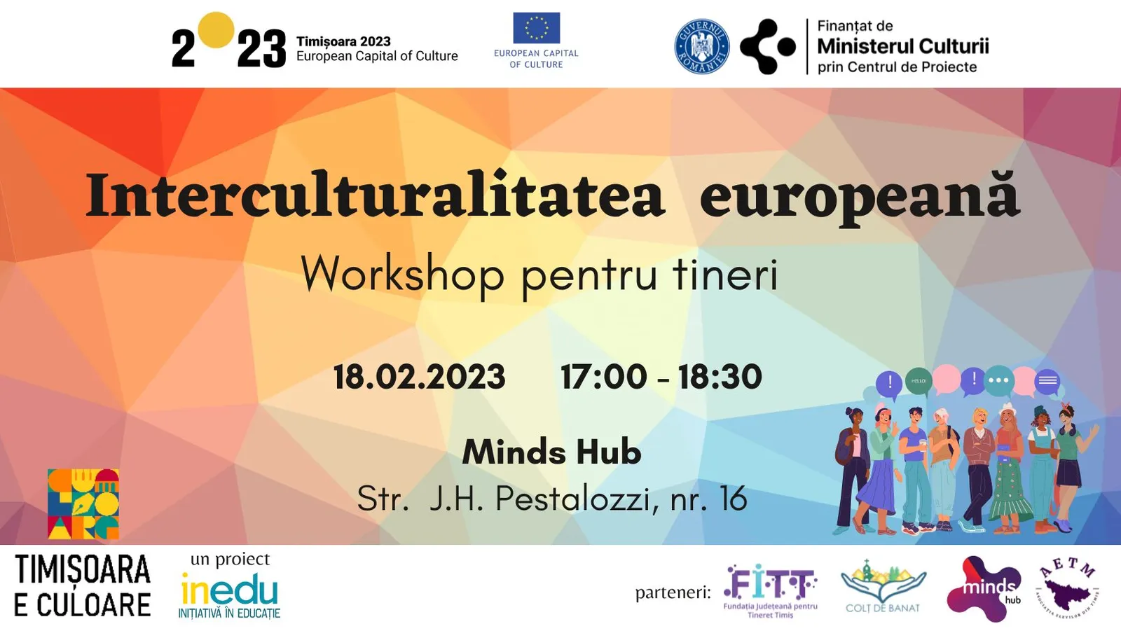 Interculturalitatea europeană - workshop pentru tineri în limba engleză