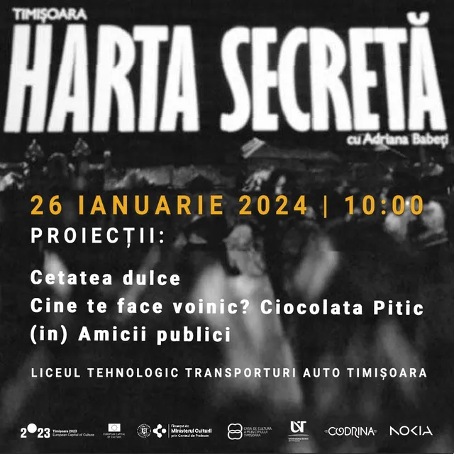 „Timișoara. Harta secretă: oameni și locuri” | Proiecții filme documentar
