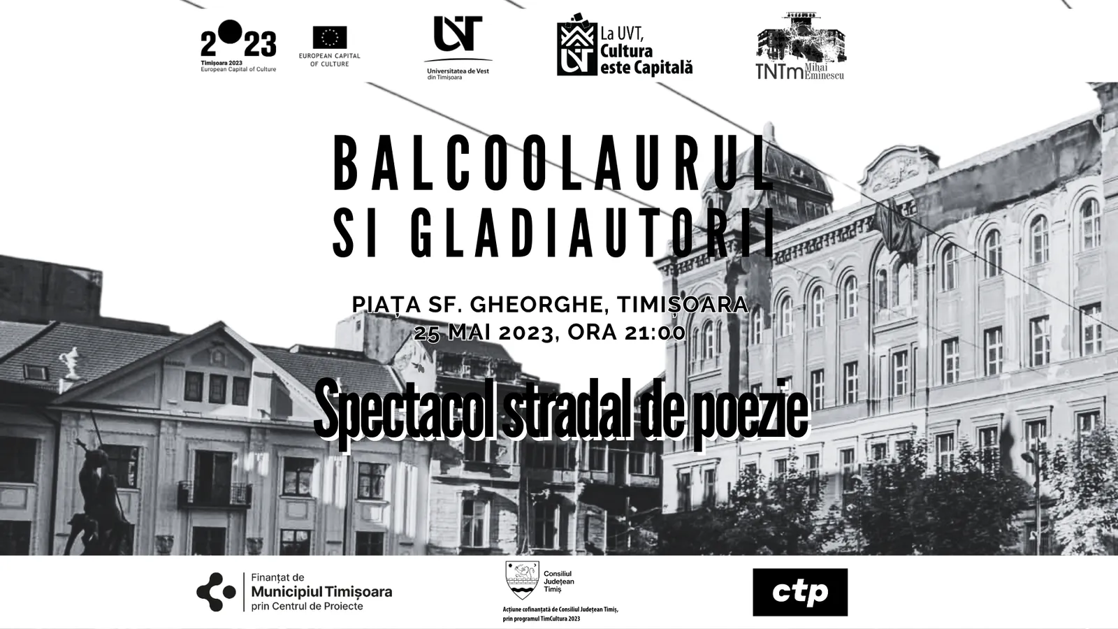 Street poetry performance Balcoolaurul and gladiators