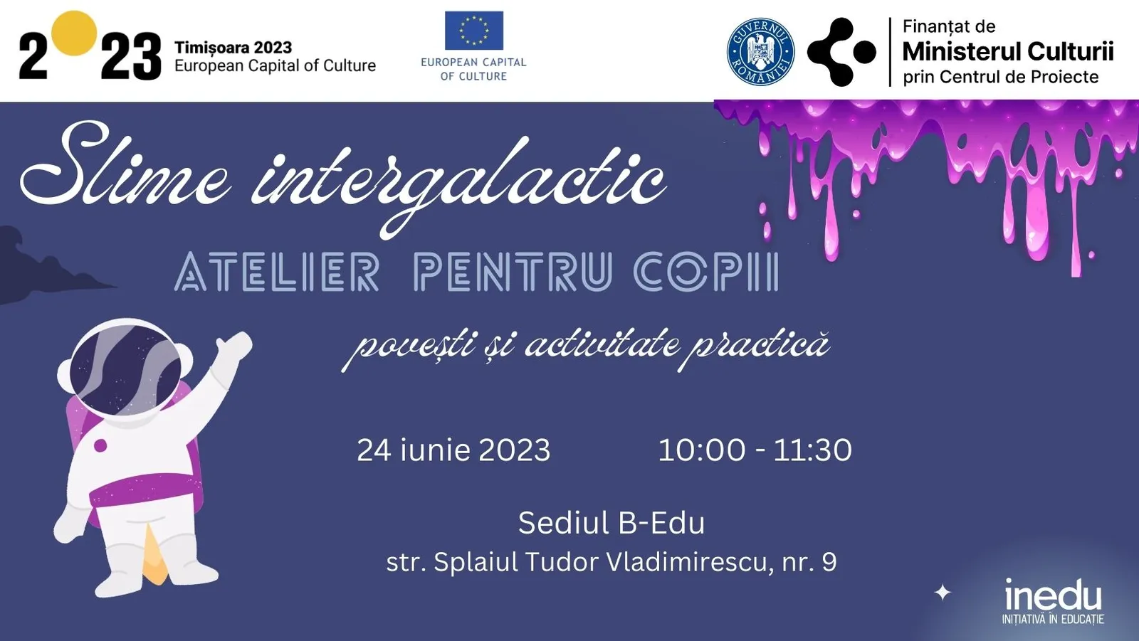 Slime intergalactic și povești - atelier pentru copii