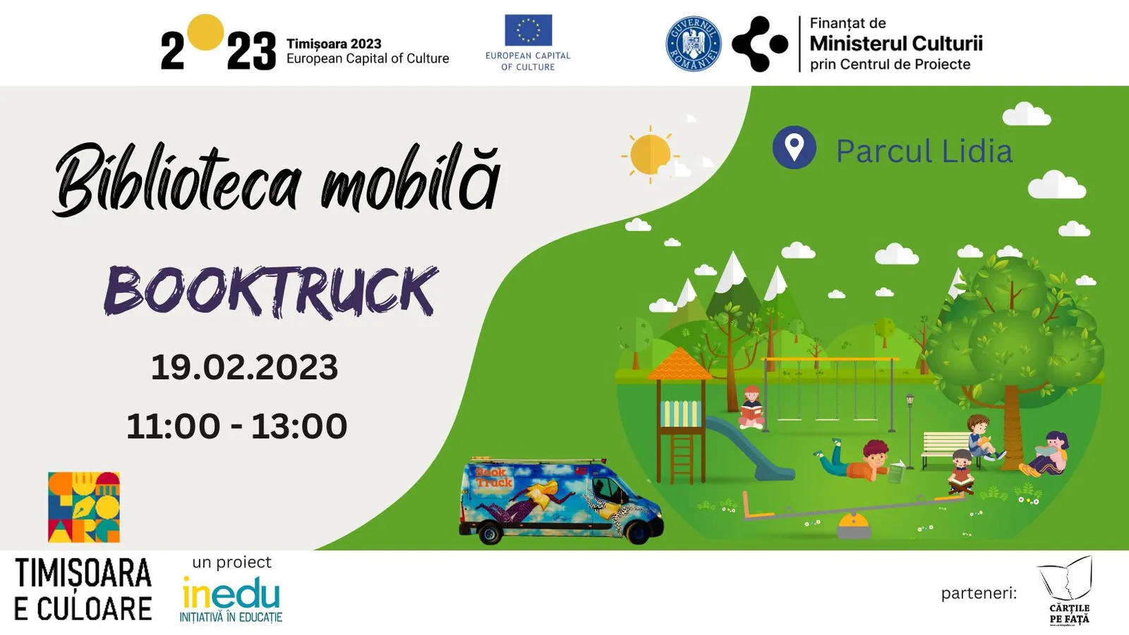 Biblioteca mobilă BookTruck la Timișoara